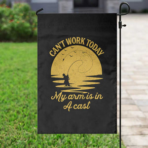Funny Cant Work Today My Arm Is In A Cast Garden Flag Fly Fishing Fathers Day TS11 Print Your Wear