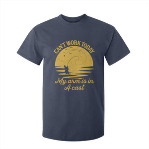 Funny Cant Work Today My Arm Is In A Cast T Shirt For Kid Fly Fishing Fathers Day TS11 Navy Print Your Wear