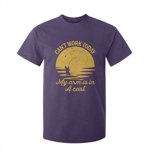 Funny Cant Work Today My Arm Is In A Cast T Shirt For Kid Fly Fishing Fathers Day TS11 Purple Print Your Wear