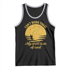 Funny Cant Work Today My Arm Is In A Cast Tank Top Fly Fishing Fathers Day TS11 Black Athletic Heather Print Your Wear