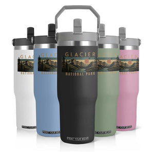 Glacier National Park Flip Straw Tumbler Montana Wildlife Nature Lover TS11 Print Your Wear