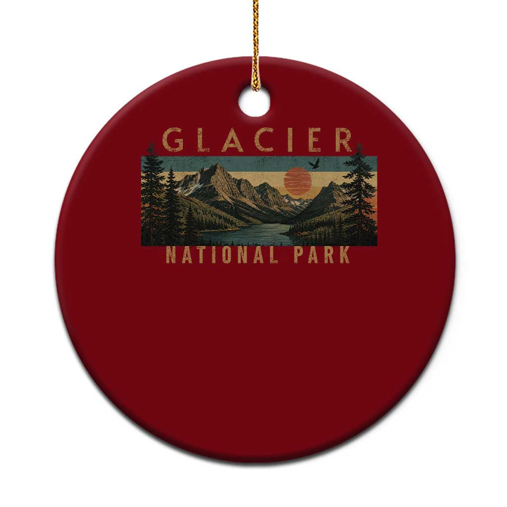 Glacier National Park Ceramic Ornament Montana Wildlife Nature Lover TS11 1pc Red Print Your Wear