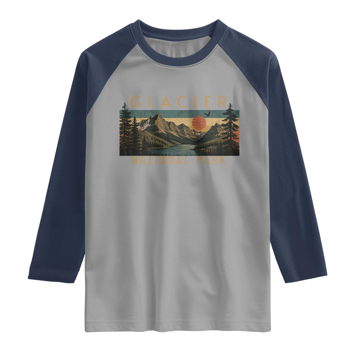Glacier National Park Raglan Shirt Montana Wildlife Nature Lover
