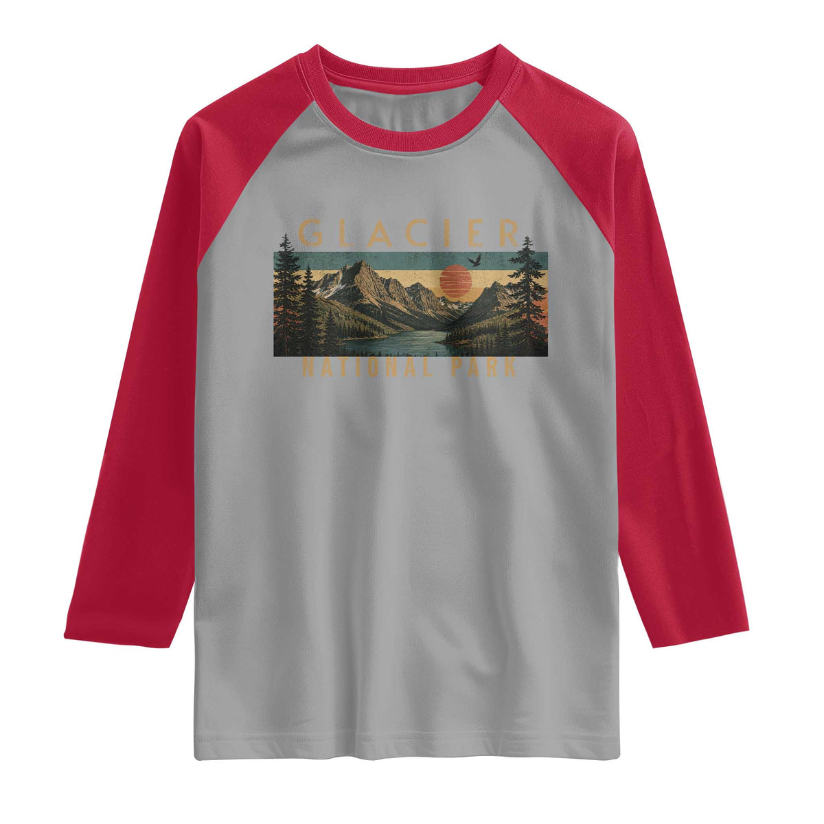 Glacier National Park Raglan Shirt Montana Wildlife Nature Lover