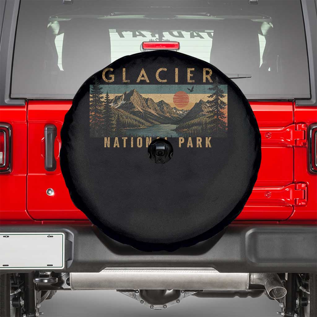 Glacier National Park Spare Tire Cover Montana Wildlife Nature Lover TS11 Black Print Your Wear