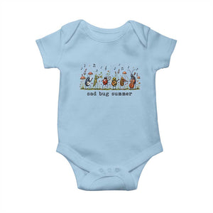 Sad Bug Summer Funny Insect Inspired Indie Aesthetic Baby Onesie Folk Pop Music Bugs Lover
