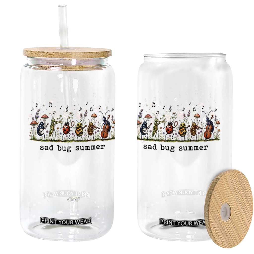 Sad Bug Summer Funny Insect Inspired Indie Aesthetic Glass Can Folk Pop Music Bugs Lover