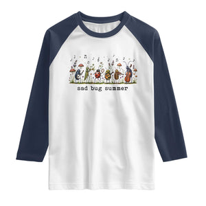 Sad Bug Summer Funny Insect Inspired Indie Aesthetic Raglan Shirt Folk Pop Music Bugs Lover