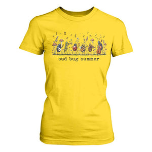 Sad Bug Summer Funny Insect Inspired Indie Aesthetic T Shirt For Women Folk Pop Music Bugs Lover