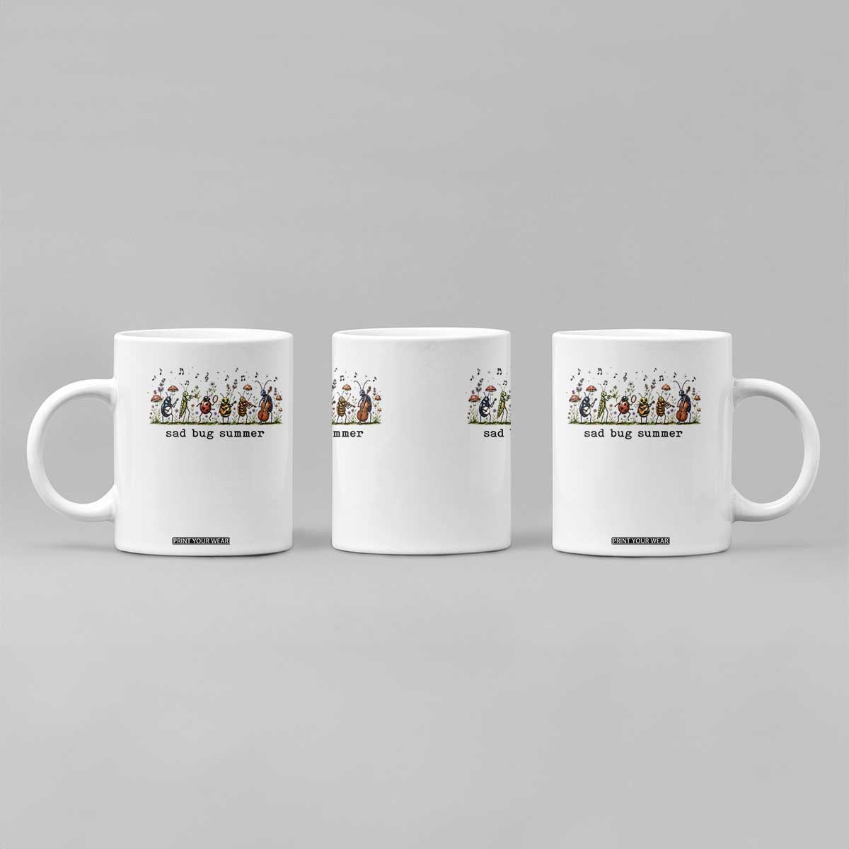 Sad Bug Summer Funny Insect Inspired Indie Aesthetic Coffee Mug Folk Pop Music Bugs Lover