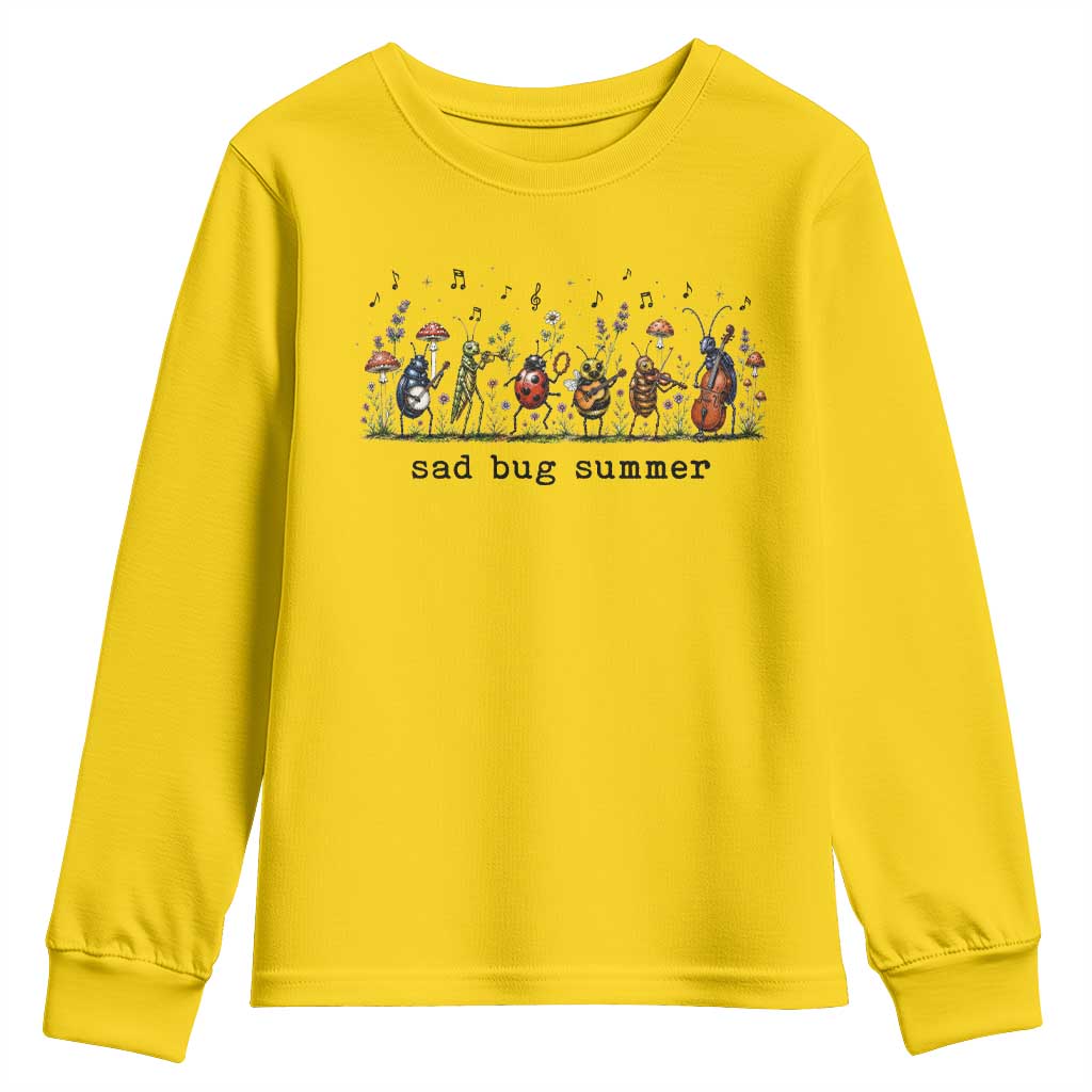 Sad Bug Summer Funny Insect Inspired Indie Aesthetic Youth Sweatshirt Folk Pop Music Bugs Lover