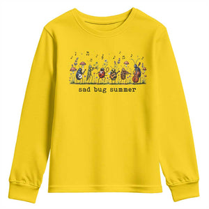Sad Bug Summer Funny Insect Inspired Indie Aesthetic Youth Sweatshirt Folk Pop Music Bugs Lover