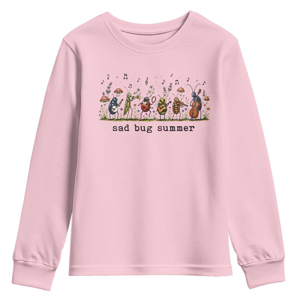 Sad Bug Summer Funny Insect Inspired Indie Aesthetic Youth Sweatshirt Folk Pop Music Bugs Lover
