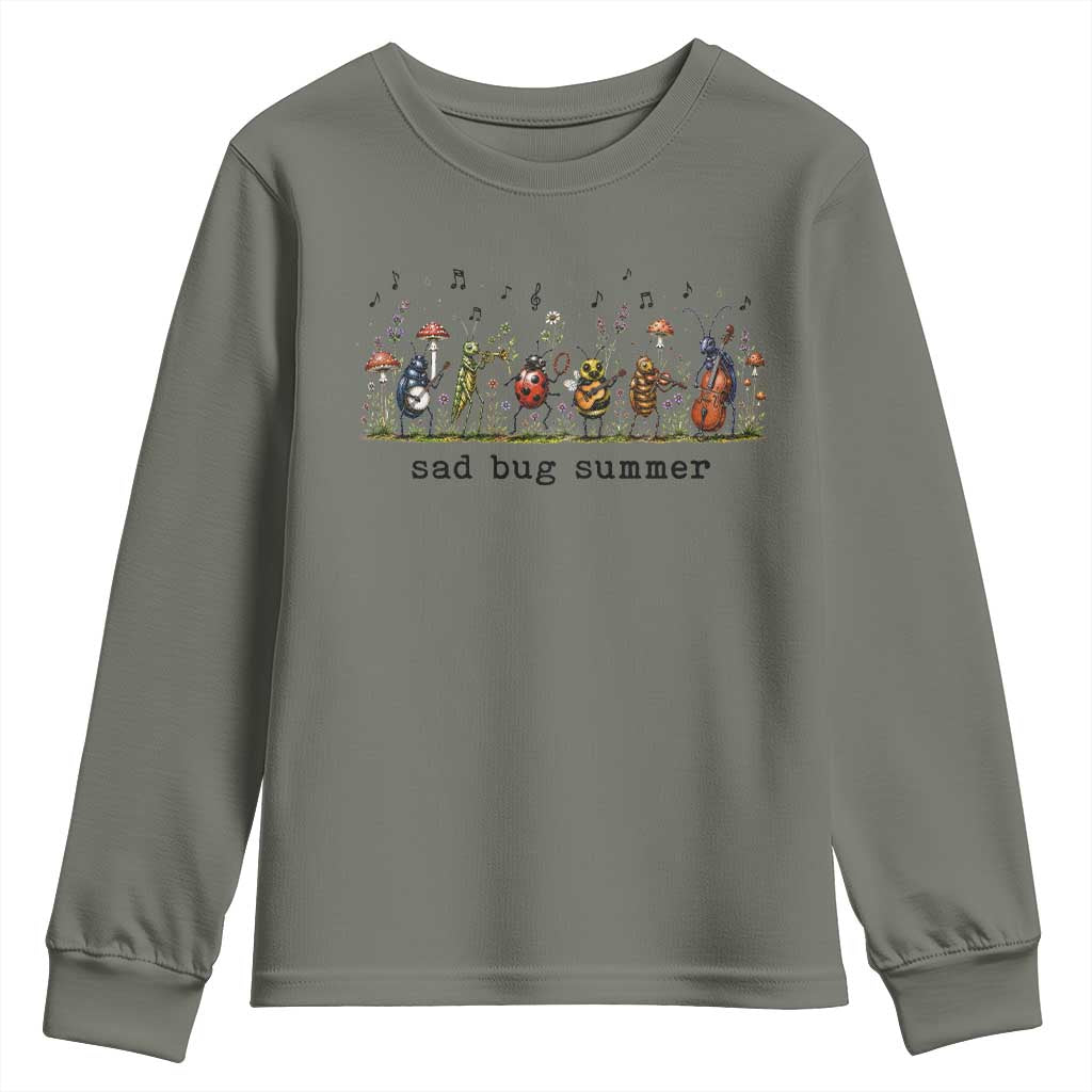 Sad Bug Summer Funny Insect Inspired Indie Aesthetic Youth Sweatshirt Folk Pop Music Bugs Lover