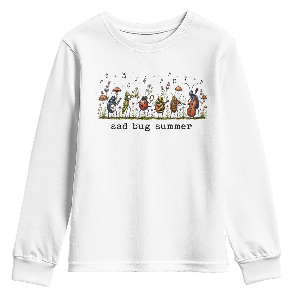 Sad Bug Summer Funny Insect Inspired Indie Aesthetic Youth Sweatshirt Folk Pop Music Bugs Lover TS11 White Print Your Wear