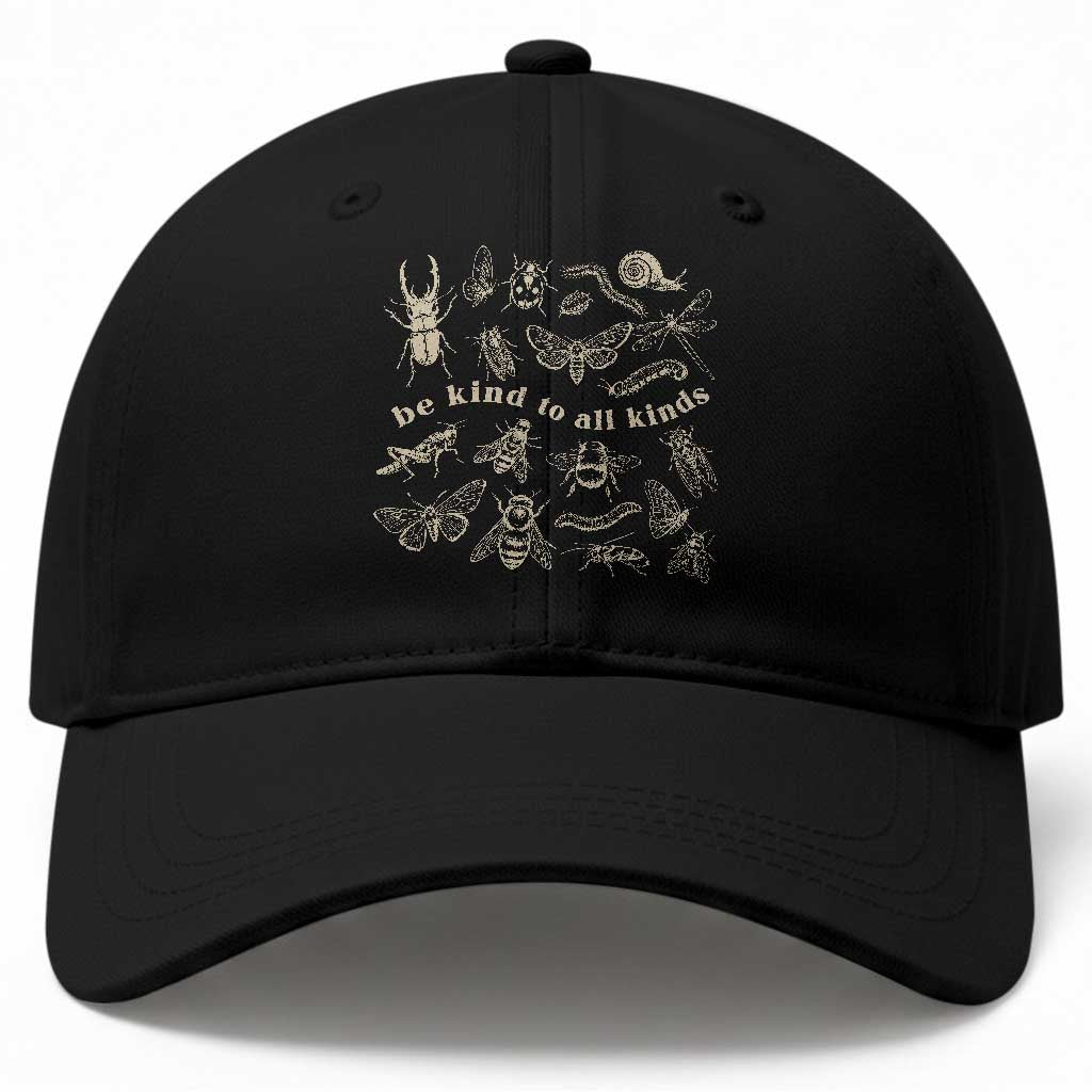 Be Kind To All Kinds Bugs Entomologist Insect Lover Baseball Cap TS11 Print Your Wear