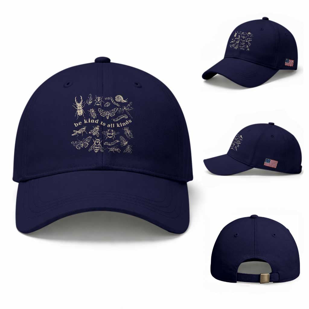 Be Kind To All Kinds Bugs Entomologist Insect Lover Baseball Cap
