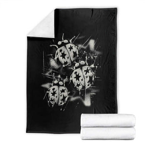 Ladybug Y2k Grunge 2000s Alt 90s Vintage Star Dots Teen Throw Blanket