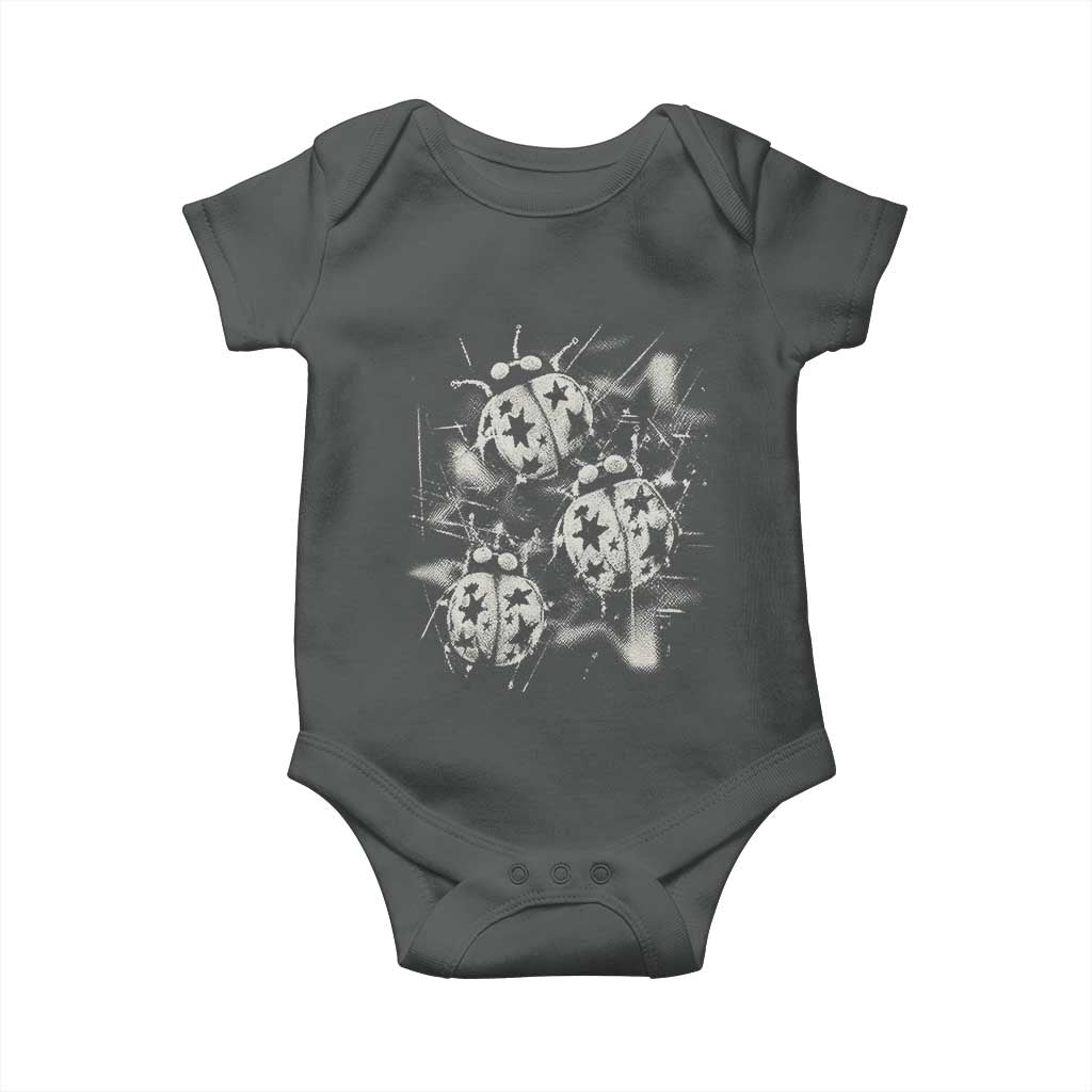 Ladybug Y2k Grunge 2000s Alt 90s Vintage Star Dots Teen Baby Onesie
