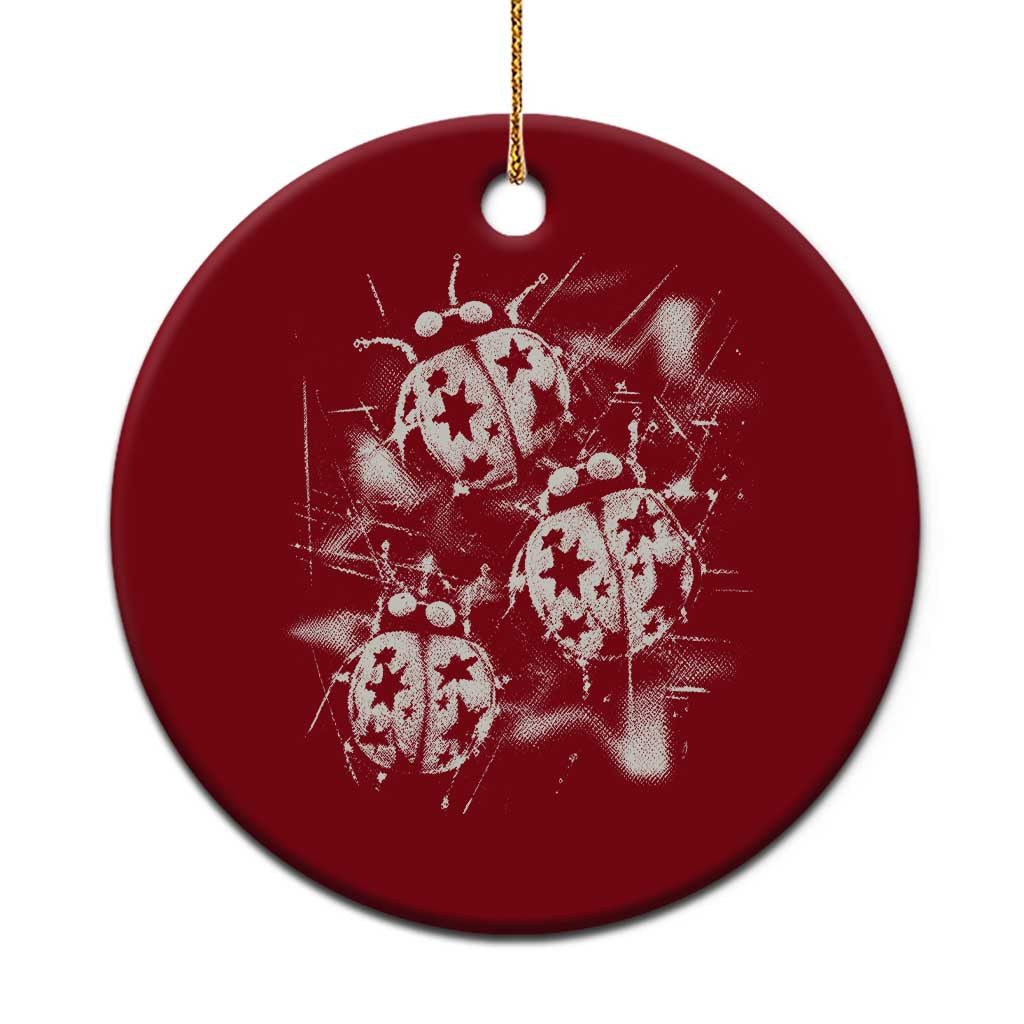 Ladybug Y2k Grunge 2000s Alt 90s Vintage Star Dots Teen Ceramic Ornament TS11 1pc Red Print Your Wear