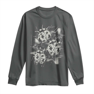 Ladybug Y2k Grunge 2000s Alt 90s Vintage Star Dots Teen Long Sleeve Shirt
