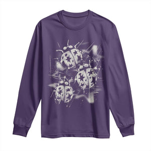 Ladybug Y2k Grunge 2000s Alt 90s Vintage Star Dots Teen Long Sleeve Shirt