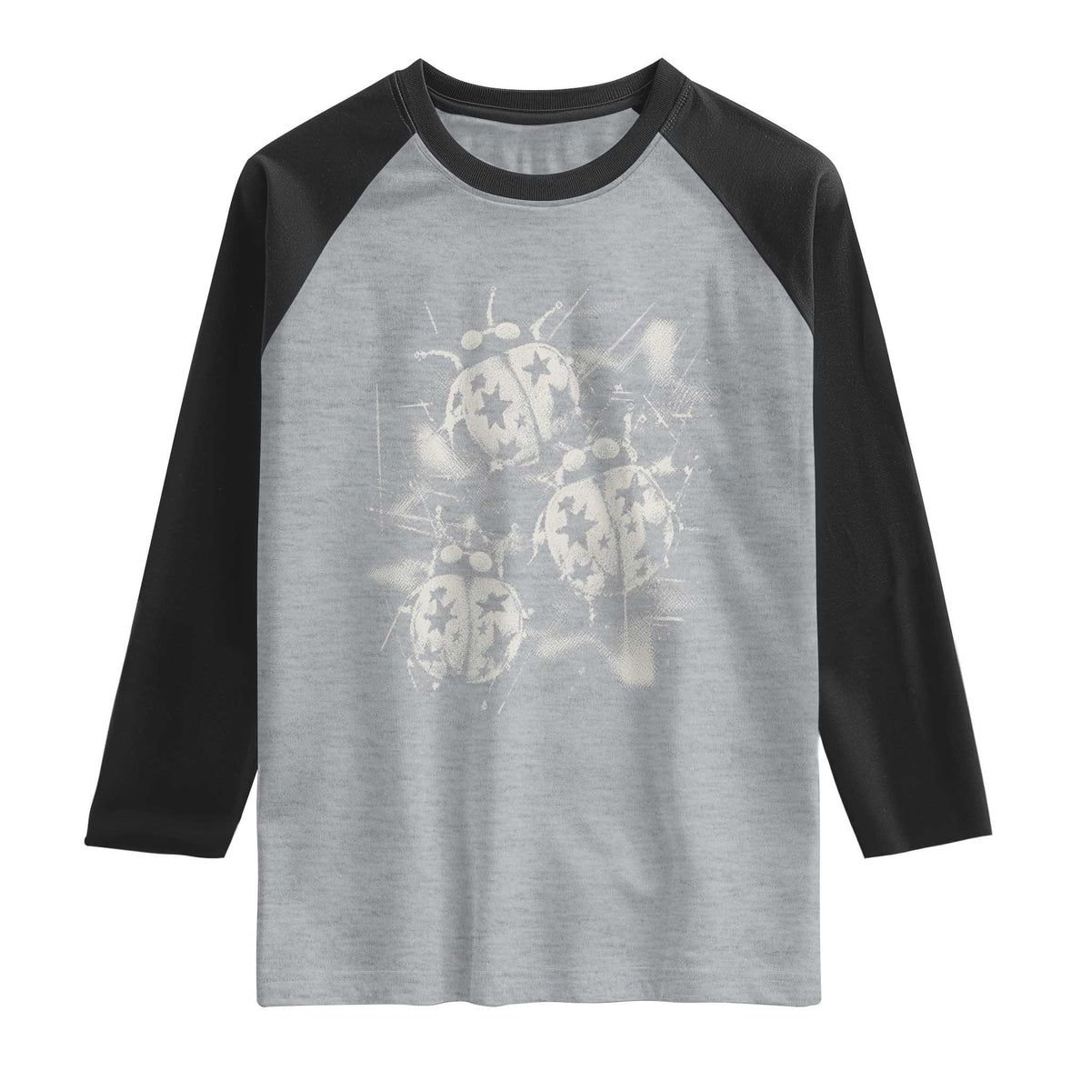 Ladybug Y2k Grunge 2000s Alt 90s Vintage Star Dots Teen Raglan Shirt