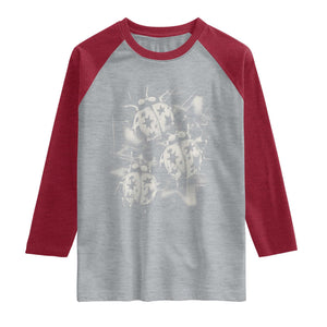 Ladybug Y2k Grunge 2000s Alt 90s Vintage Star Dots Teen Raglan Shirt