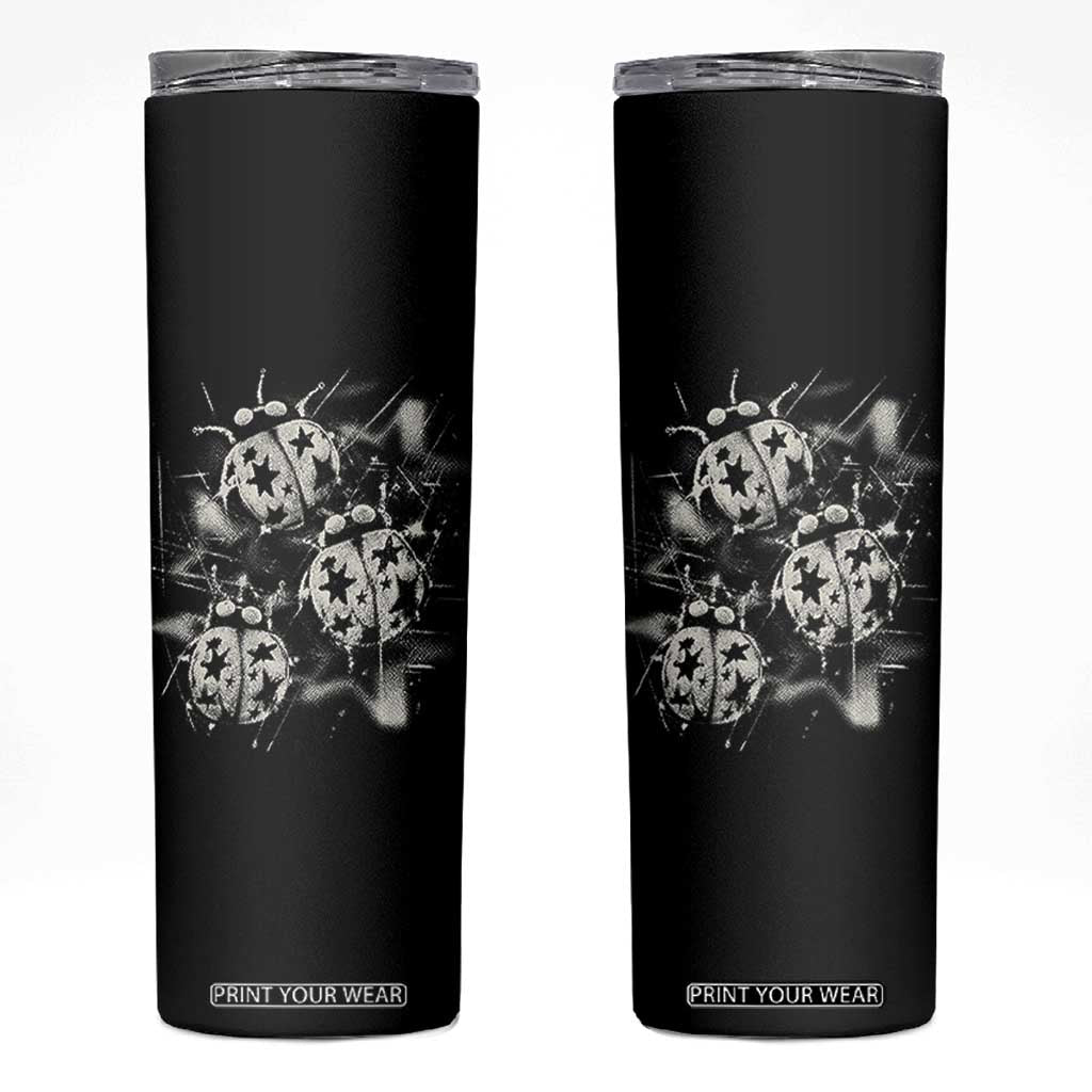 Ladybug Y2k Grunge 2000s Alt 90s Vintage Star Dots Teen Skinny Tumbler TS11 Black Print Your Wear