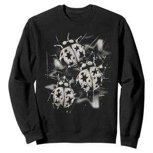 Ladybug Y2k Grunge 2000s Alt 90s Vintage Star Dots Teen Sweatshirt