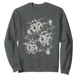 Ladybug Y2k Grunge 2000s Alt 90s Vintage Star Dots Teen Sweatshirt