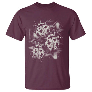 Ladybug Y2k Grunge 2000s Alt 90s Vintage Star Dots Teen T Shirt