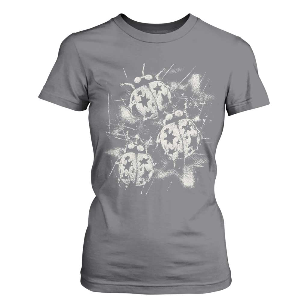 Ladybug Y2k Grunge 2000s Alt 90s Vintage Star Dots Teen T Shirt For Women