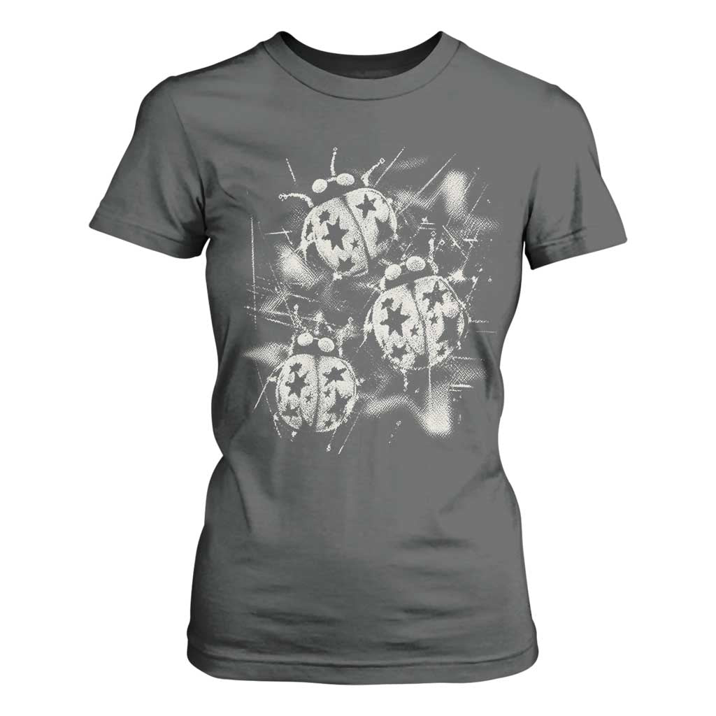 Ladybug Y2k Grunge 2000s Alt 90s Vintage Star Dots Teen T Shirt For Women