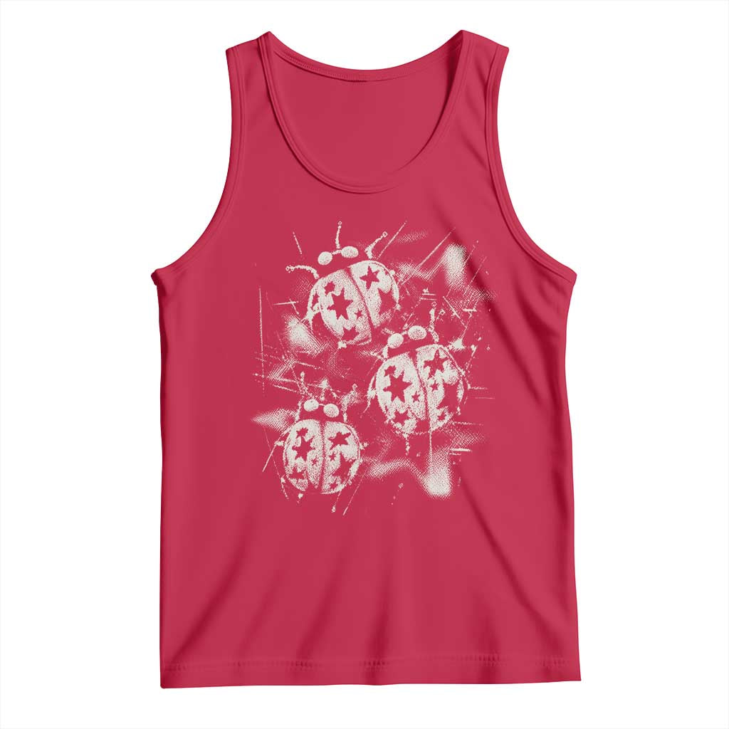 Ladybug Y2k Grunge 2000s Alt 90s Vintage Star Dots Teen Tank Top