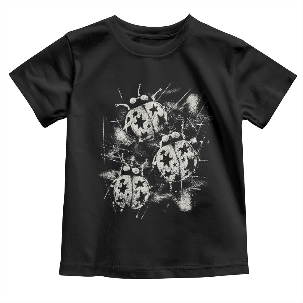 Ladybug Y2k Grunge 2000s Alt 90s Vintage Star Dots Teen Toddler T Shirt TS11 Black Print Your Wear