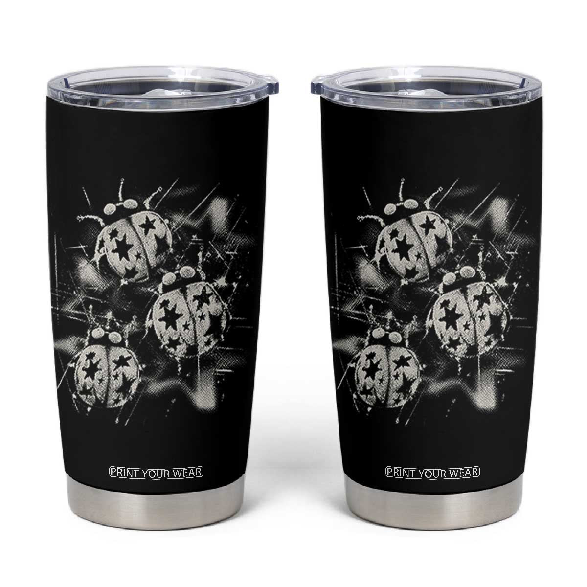 Ladybug Y2k Grunge 2000s Alt 90s Vintage Star Dots Teen Tumbler Cup TS11 Black Print Your Wear