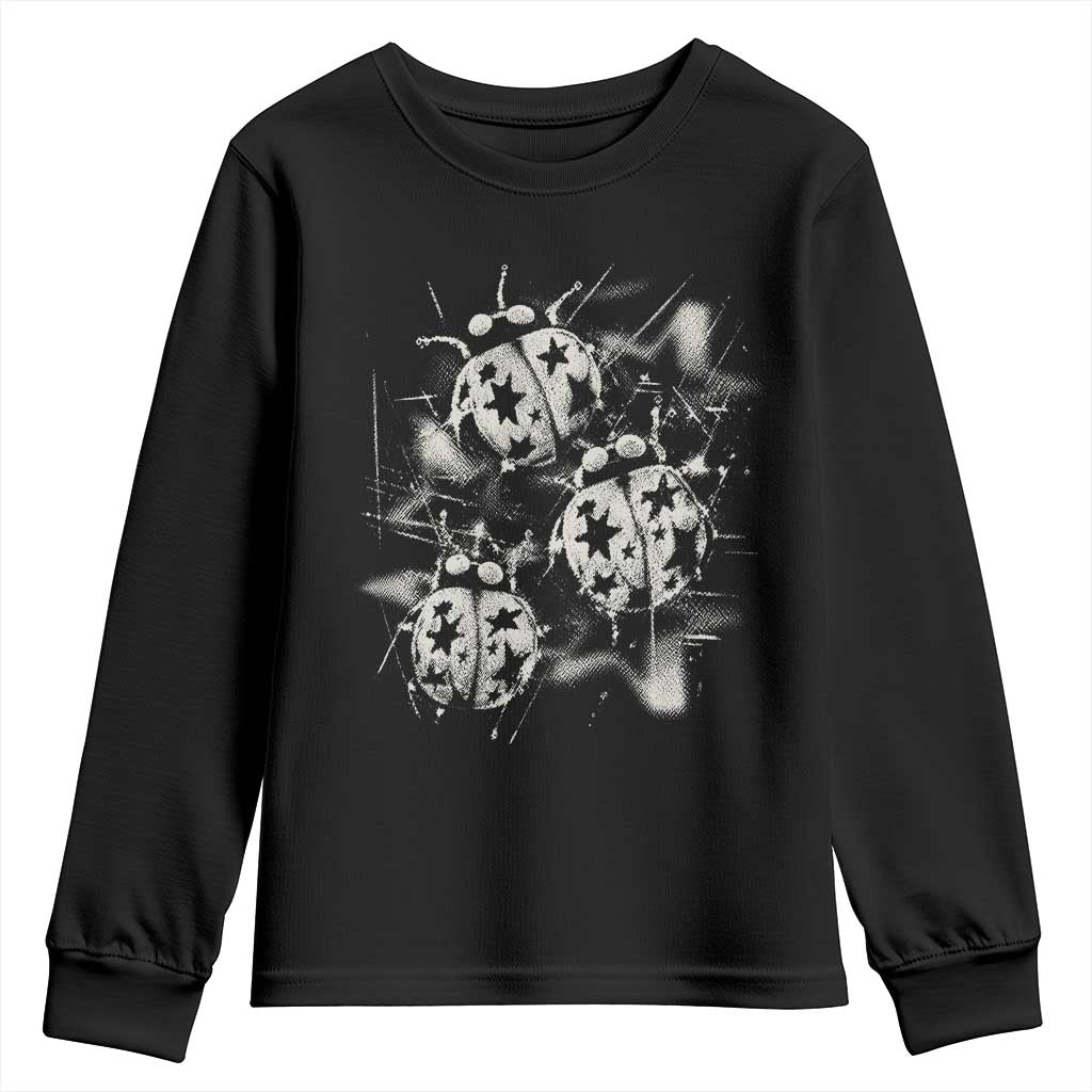Ladybug Y2k Grunge 2000s Alt 90s Vintage Star Dots Teen Youth Sweatshirt TS11 Black Print Your Wear