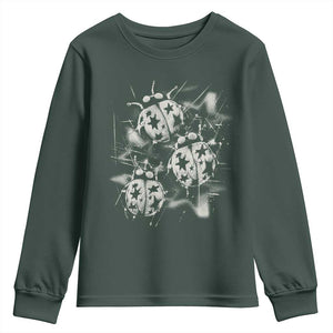 Ladybug Y2k Grunge 2000s Alt 90s Vintage Star Dots Teen Youth Sweatshirt