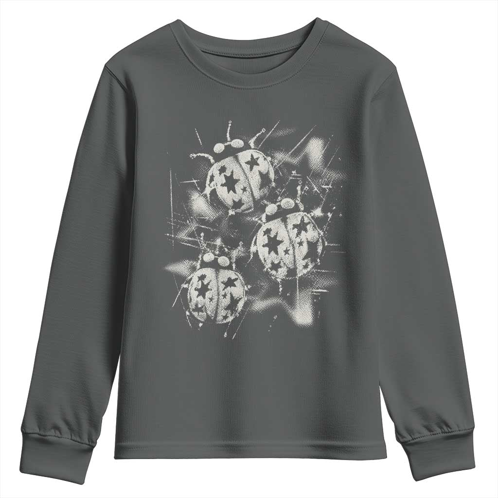 Ladybug Y2k Grunge 2000s Alt 90s Vintage Star Dots Teen Youth Sweatshirt