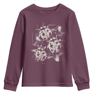 Ladybug Y2k Grunge 2000s Alt 90s Vintage Star Dots Teen Youth Sweatshirt
