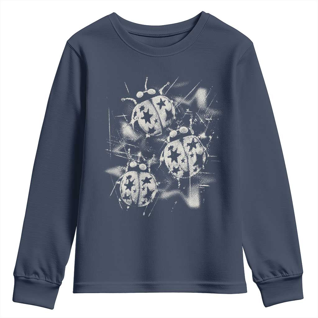 Ladybug Y2k Grunge 2000s Alt 90s Vintage Star Dots Teen Youth Sweatshirt