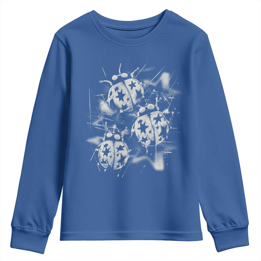 Ladybug Y2k Grunge 2000s Alt 90s Vintage Star Dots Teen Youth Sweatshirt