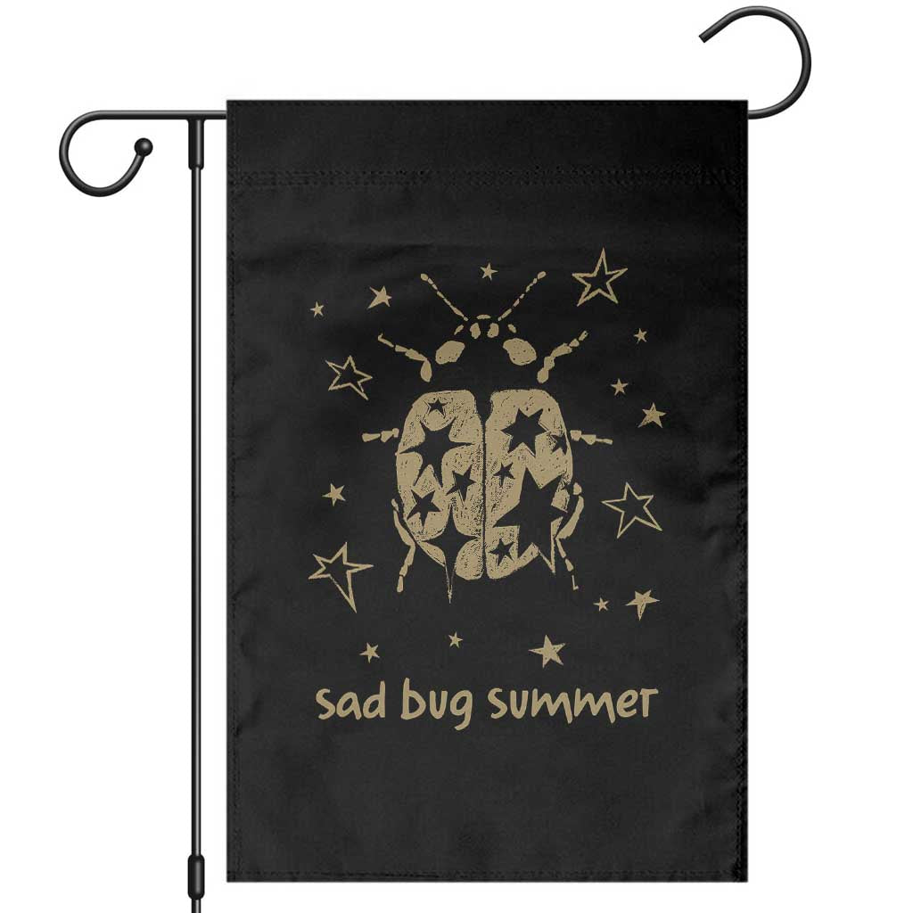 Sad Bug Summer Y2k Ladybug Grunge 2000s Vintage Garden Flag Folk Music Bugs Lover TS11 Black Print Your Wear