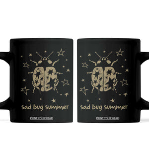 Sad Bug Summer Y2k Ladybug Grunge 2000s Vintage Coffee Mug Folk Music Bugs Lover
