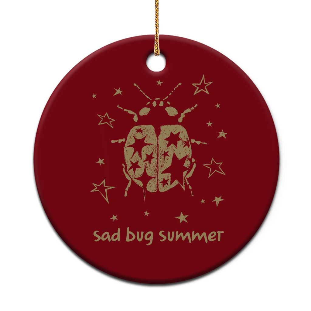 Sad Bug Summer Y2k Ladybug Grunge 2000s Vintage Ceramic Ornament Folk Music Bugs Lover TS11 1pc Red Print Your Wear