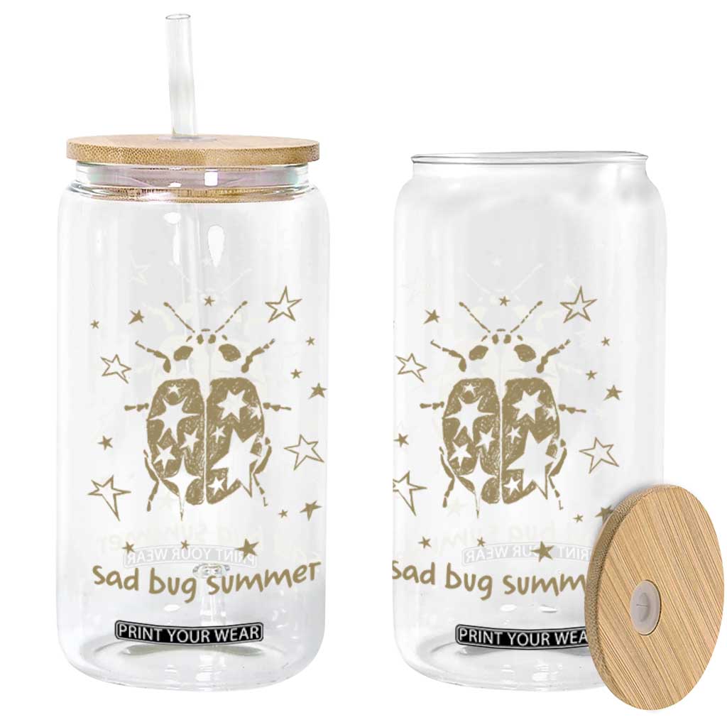 Sad Bug Summer Y2k Ladybug Grunge 2000s Vintage Glass Can Folk Music Bugs Lover