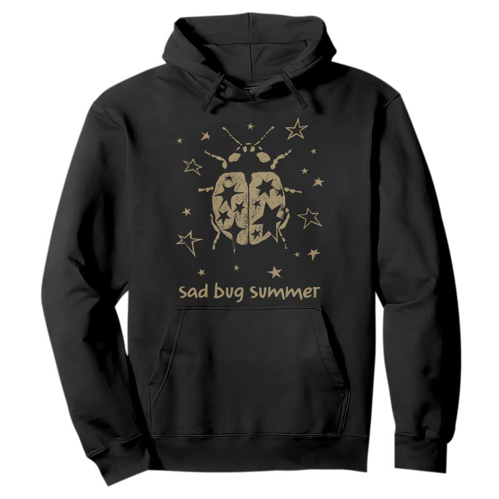 Sad Bug Summer Y2k Ladybug Grunge 2000s Vintage Hoodie Folk Music Bugs Lover TS11 Black Print Your Wear