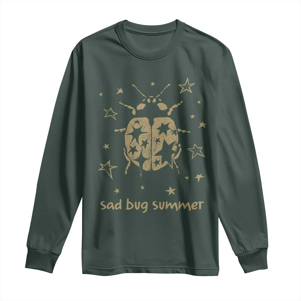 Sad Bug Summer Y2k Ladybug Grunge 2000s Vintage Long Sleeve Shirt Folk Music Bugs Lover