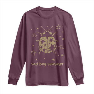Sad Bug Summer Y2k Ladybug Grunge 2000s Vintage Long Sleeve Shirt Folk Music Bugs Lover